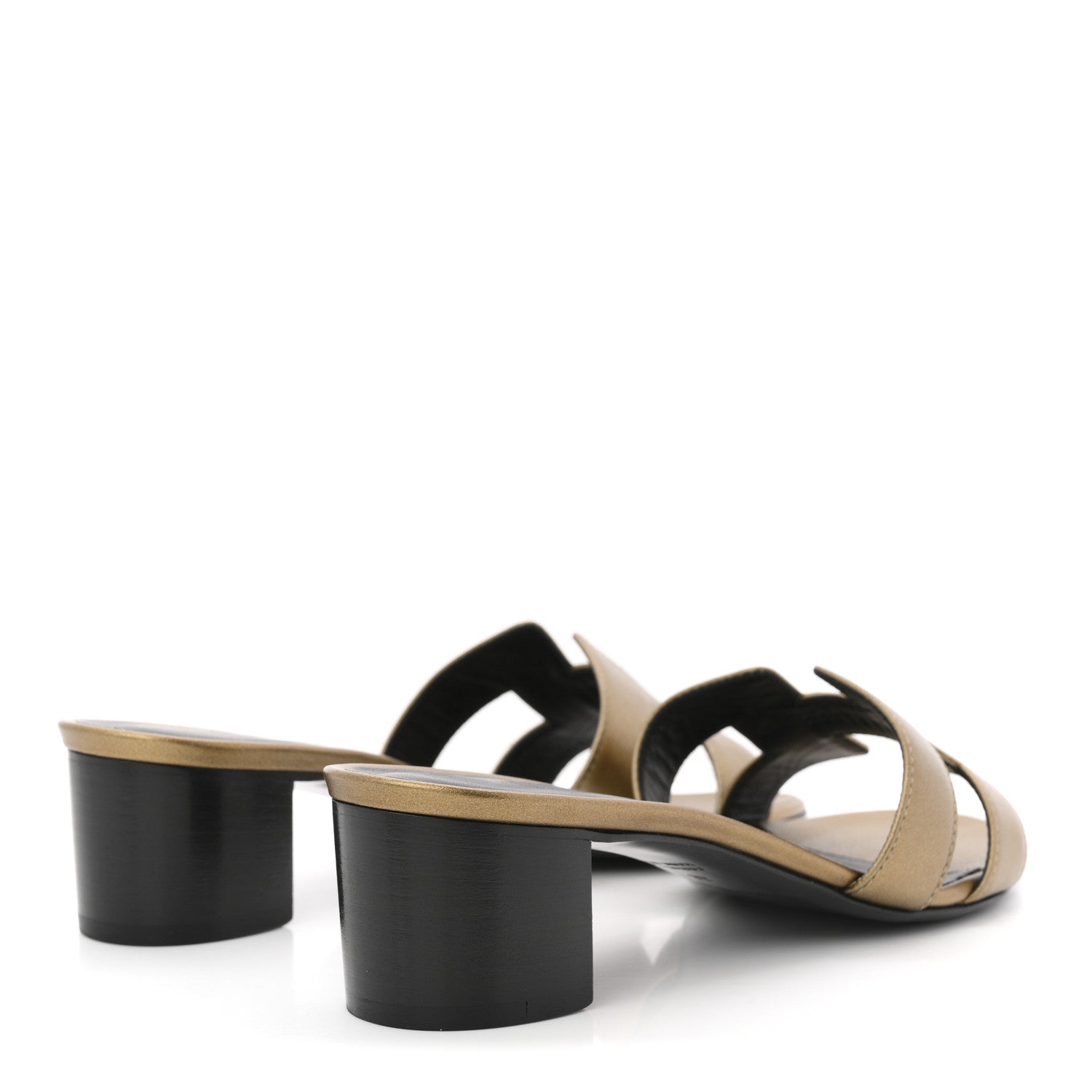 Hermes Metallic Madame Calfskin Oasis Sandals 38 Bronze 5 of 12
