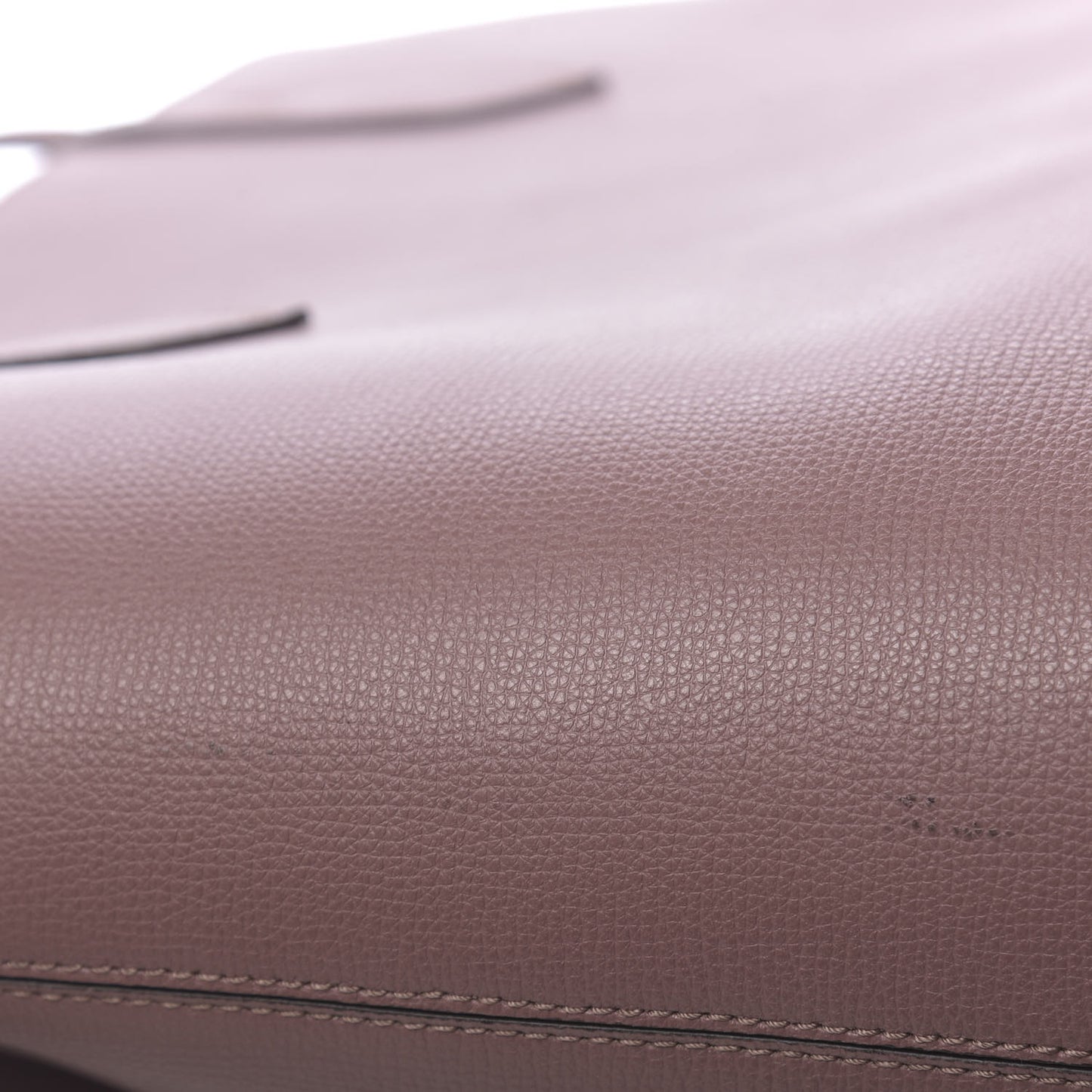Grainy Calfskin Haymarket Check Medium Reversible Tote Dusty Pink