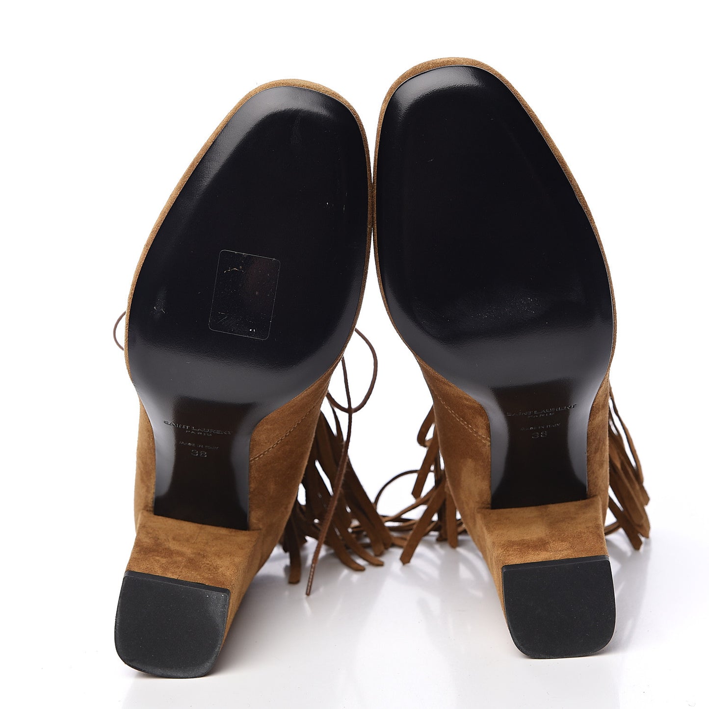 Suede Babies 90 Fringe Ankle Boots 38 Light Tan