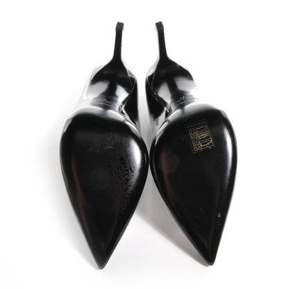 Saint Laurent Patent Classic Paris 105 Escarpin Pumps 41 Black 5 of 6