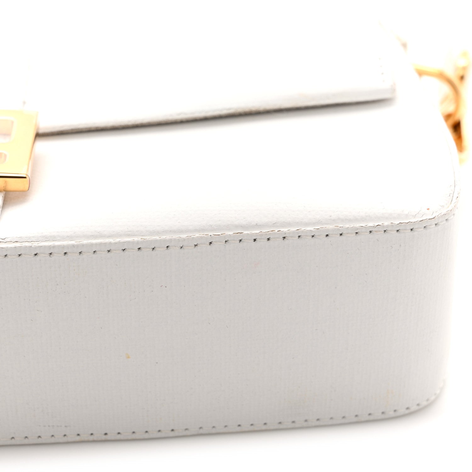 Fendi Linen Canvas Vitello King Painting Baguette With Marker Kit White 23 of 25