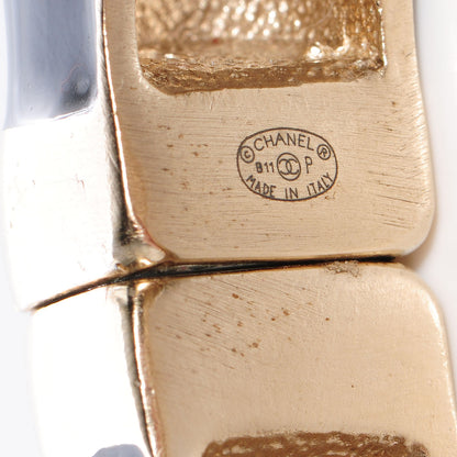 Chanel Enamel Lion Head Bracelet Black Gold 5 of 5