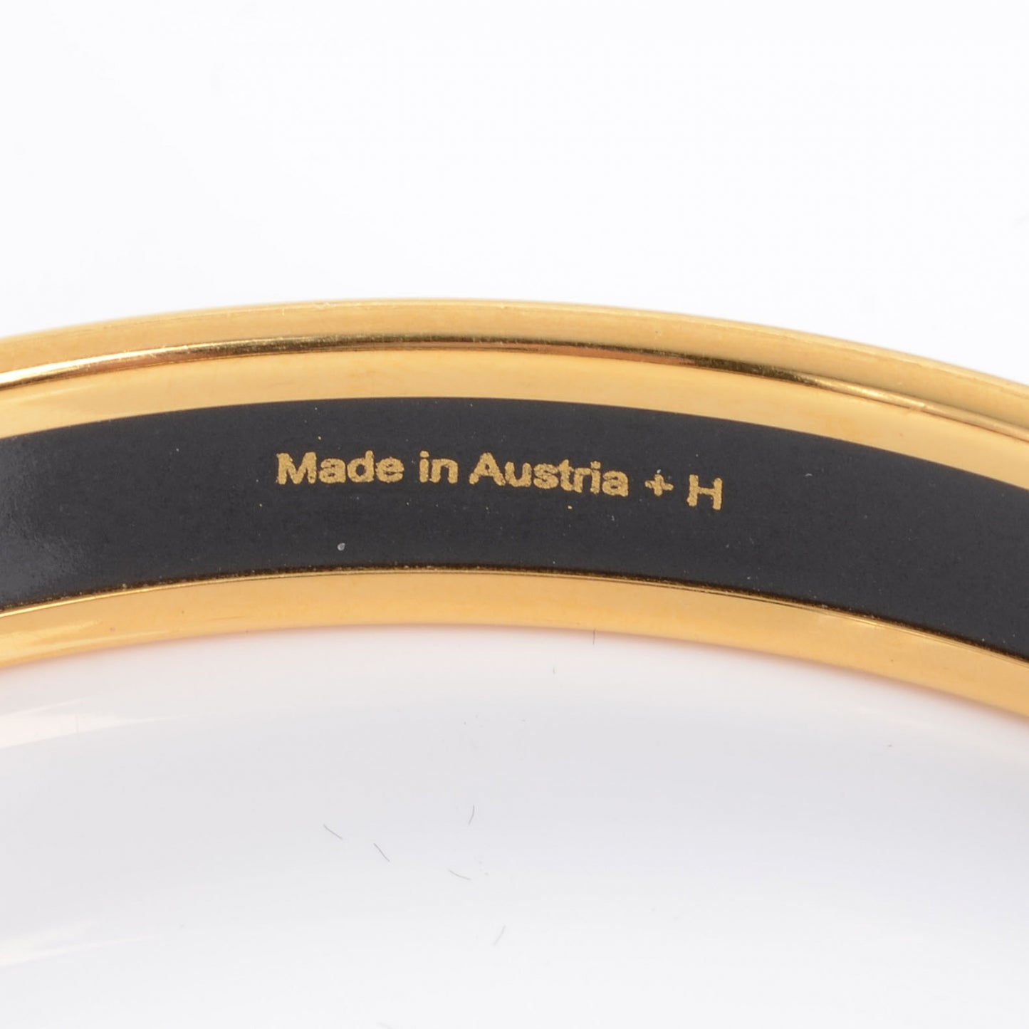 Enamel Narrow Printed Chain D Ancre Bracelet Black