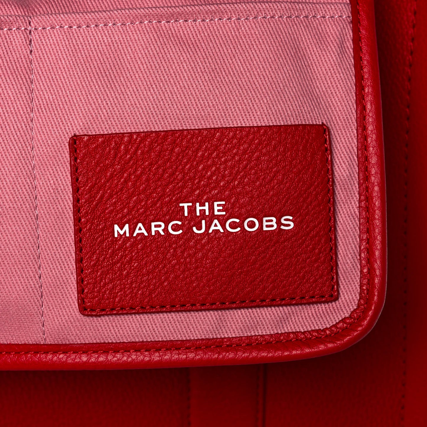 Grained Calfskin Medium The Tote Bag True Red