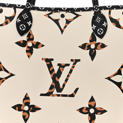 Louis Vuitton Monogram Giant Jungle Neverfull MM Ivory 10 of 12
