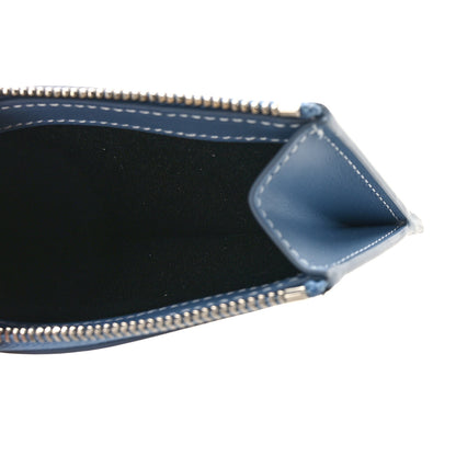 Burberry Calfskin London England Print Logo Card Holder Light Blue 5 of 8