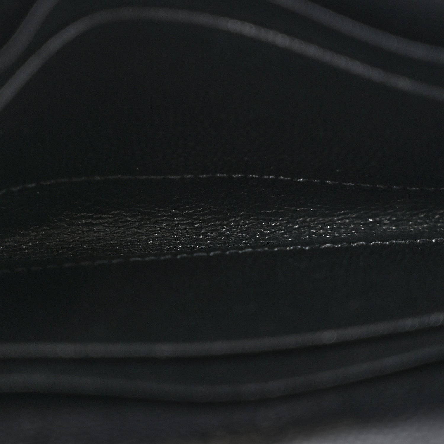 Saint Laurent Grain De Poudre Matelasse Chevron Small Monogram Envelope Wallet Black 5 of 11