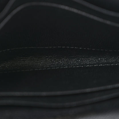 Saint Laurent Grain De Poudre Matelasse Chevron Small Monogram Envelope Wallet Black 5 of 11