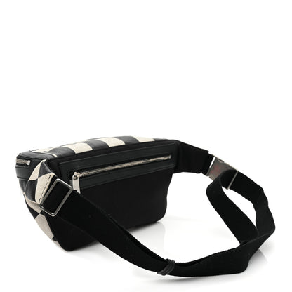 Saint Laurent Canvas Classic Belt Bag Black White 3 of 9