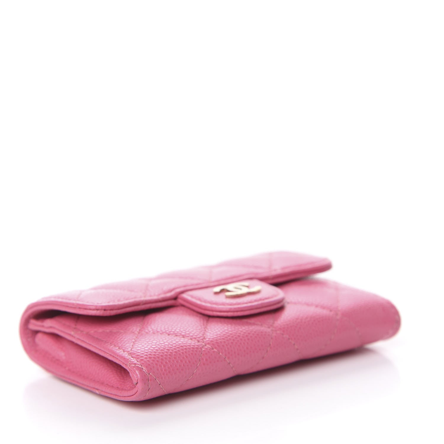 Chanel Caviar Quilted Flap Card Holder Pink 4 of 8