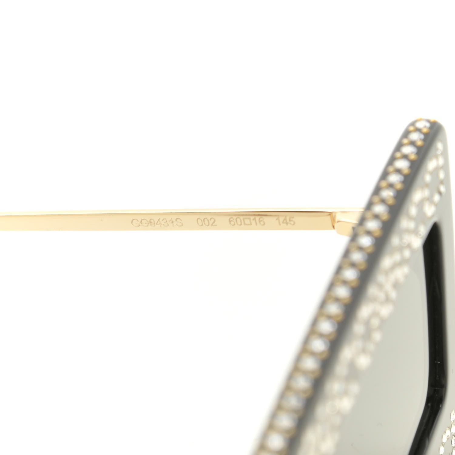 Gucci Acetate Crystal Mask-Frame Sunglasses GG0431S Black 7 of 8