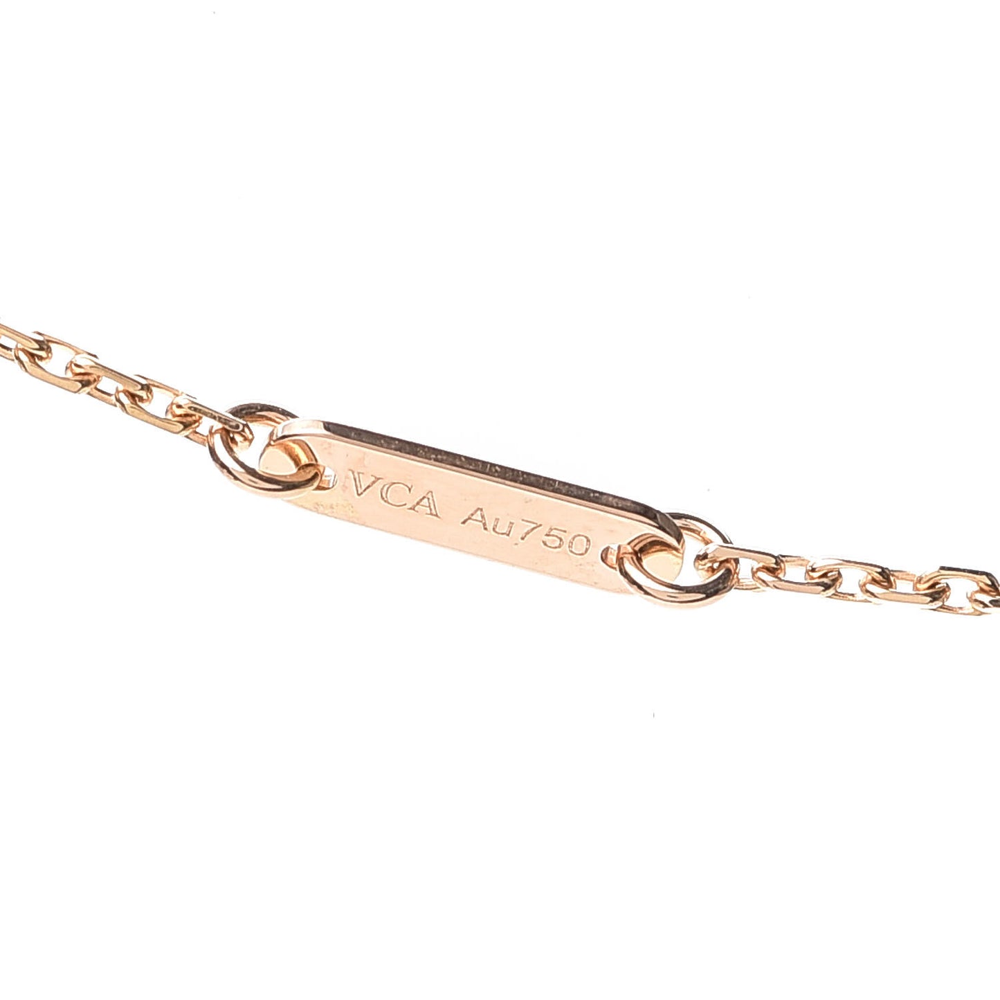 18K Rose Gold Carnelian Sweet Alhambra Pendant Necklace