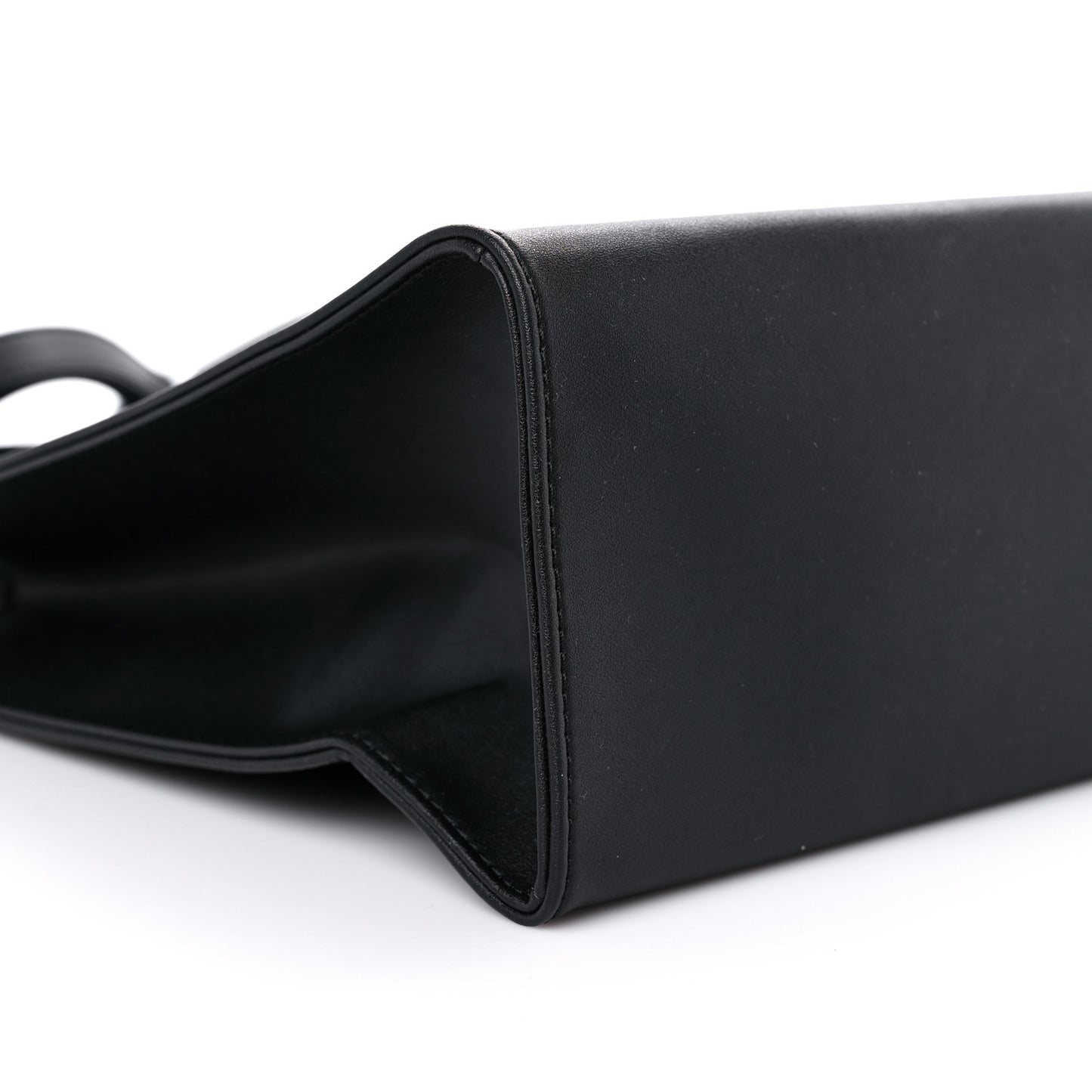 Vegan Leather Medium Shopping Bag Black