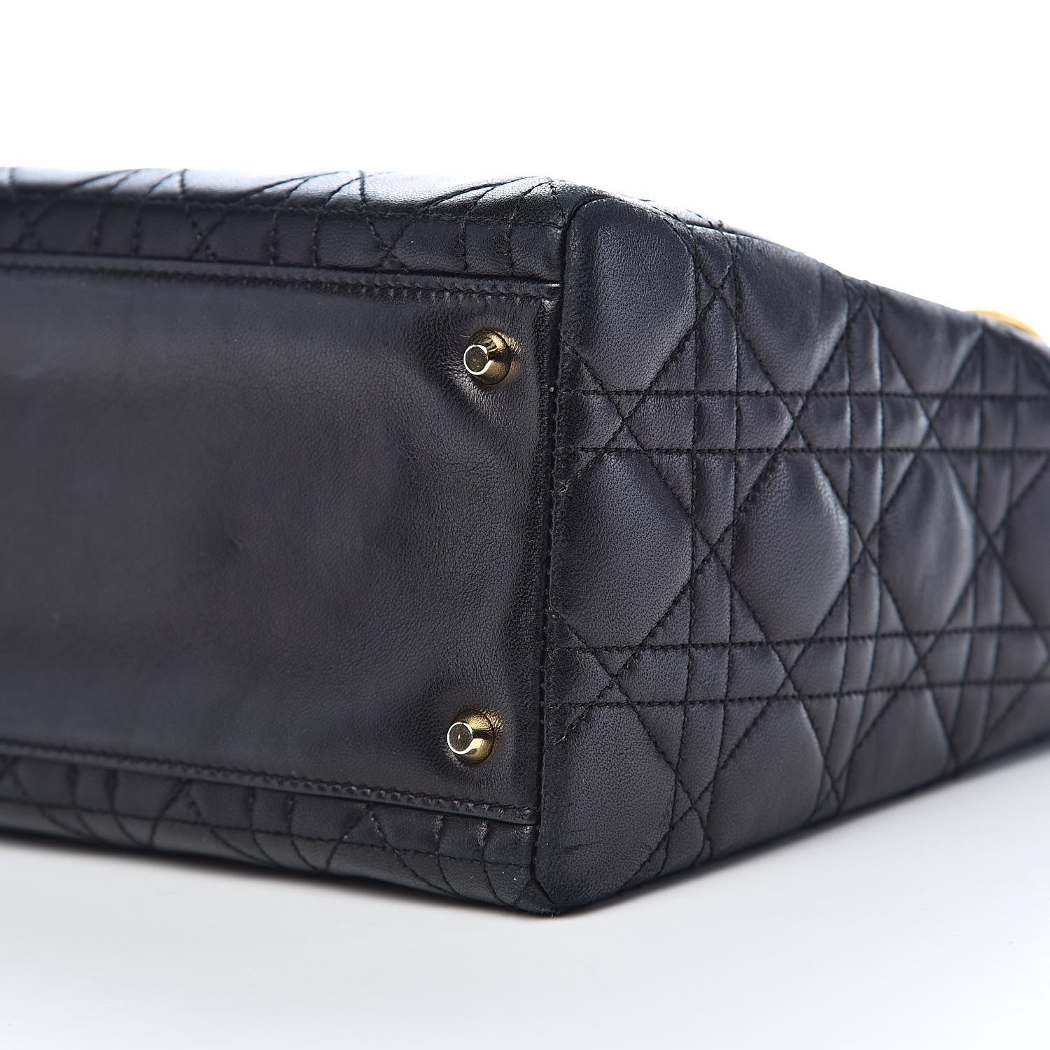 Christian Dior Lambskin Cannage Medium Lady Dior Black 11 of 13