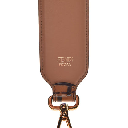 Fendi Calfskin FF 1974 Embossed Mini Strap You Tobacco Black 3 of 5