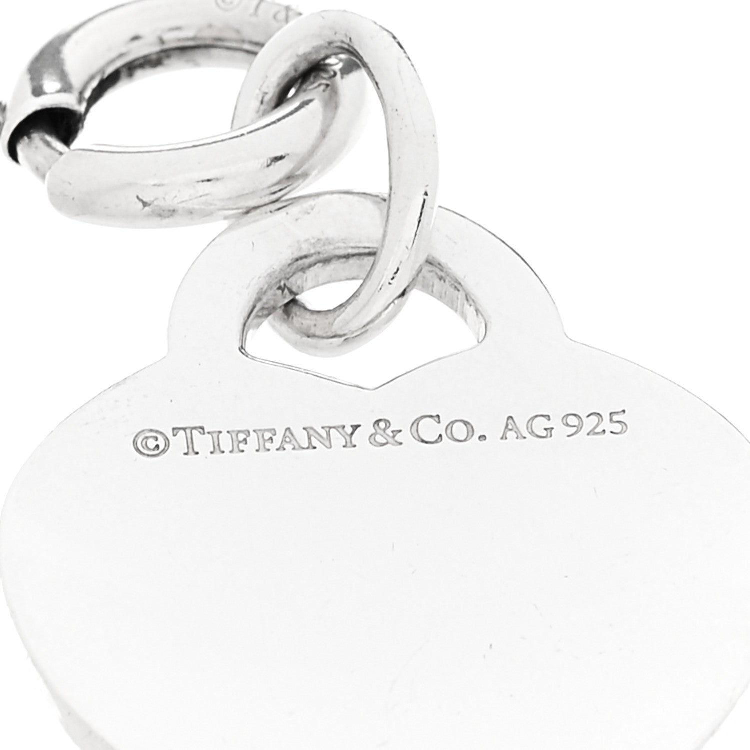 Tiffany Sterling Silver Letter K Heart Charm 3 of 4