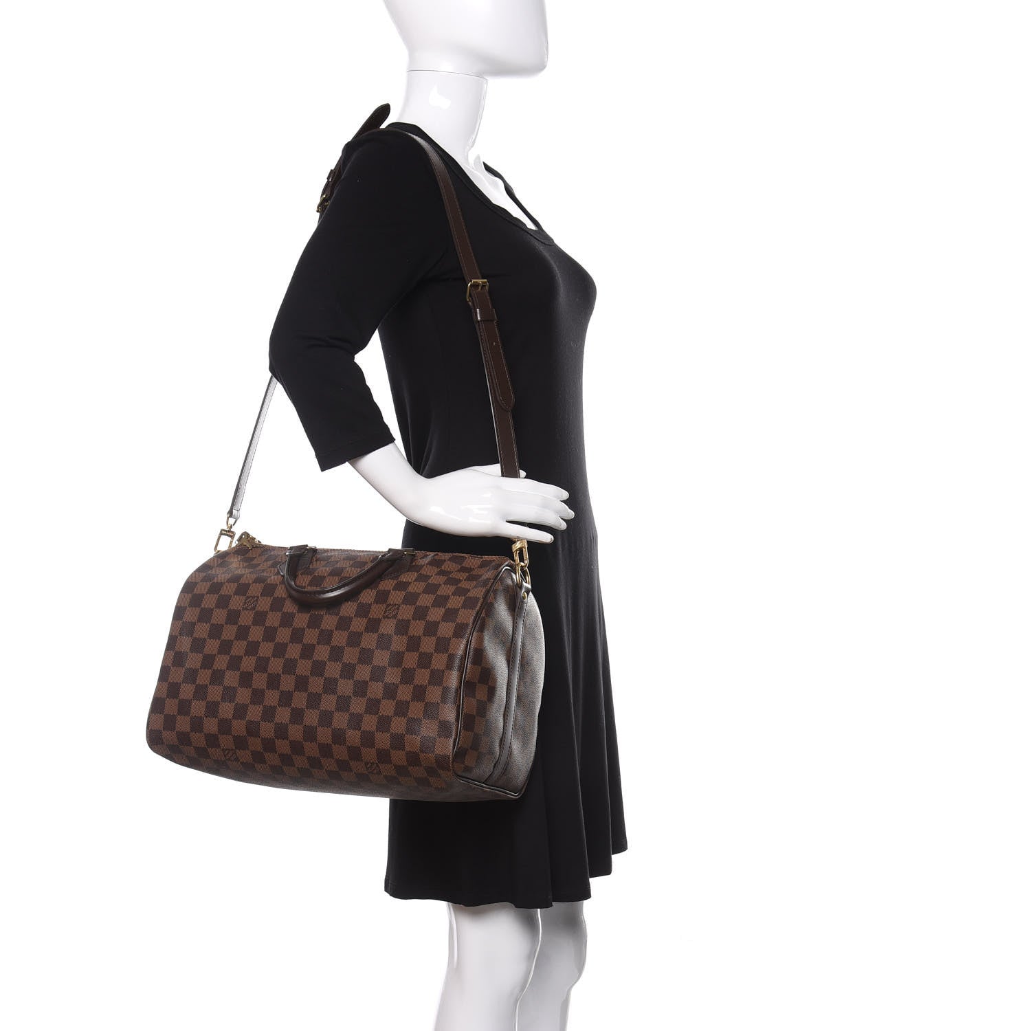 Louis Vuitton Damier Ebene Speedy Bandouliere 35 2 of 10