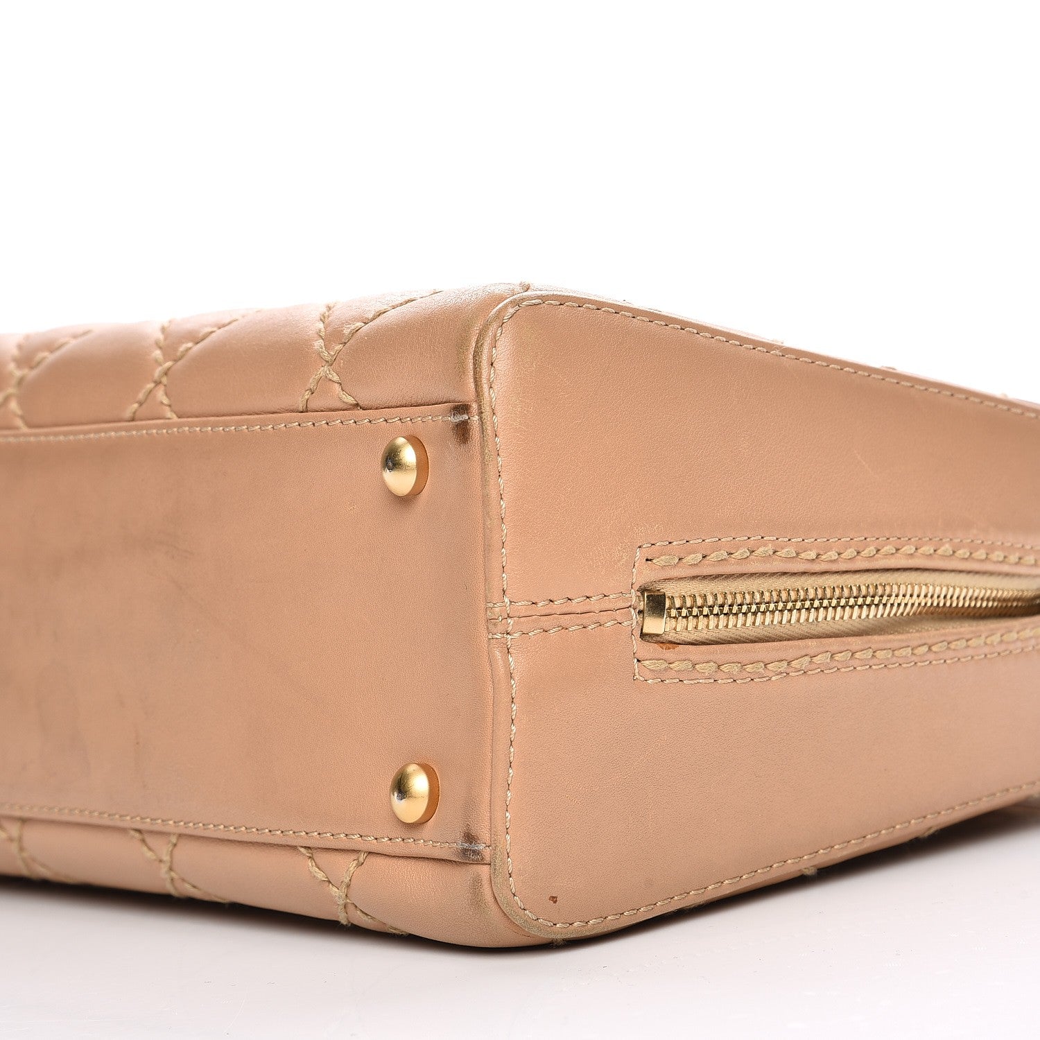 Chanel Lambskin Surpique Shoulder Bag Beige 14 of 21