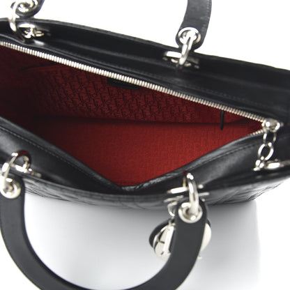 Christian Dior Lambskin Cannage Large Lady Dior Black 5 of 10