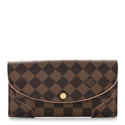 Louis Vuitton Damier Ebene Caissa Wallet Rose Ballerine 1 of 7
