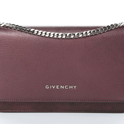 Givenchy Metallic Sugar Goatskin Pandora Chain Wallet Bordeaux 7 of 15