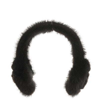 Louis Vuitton LOUIS VUITTON Mink Fur Vision Earmuffs Black 3 of 7