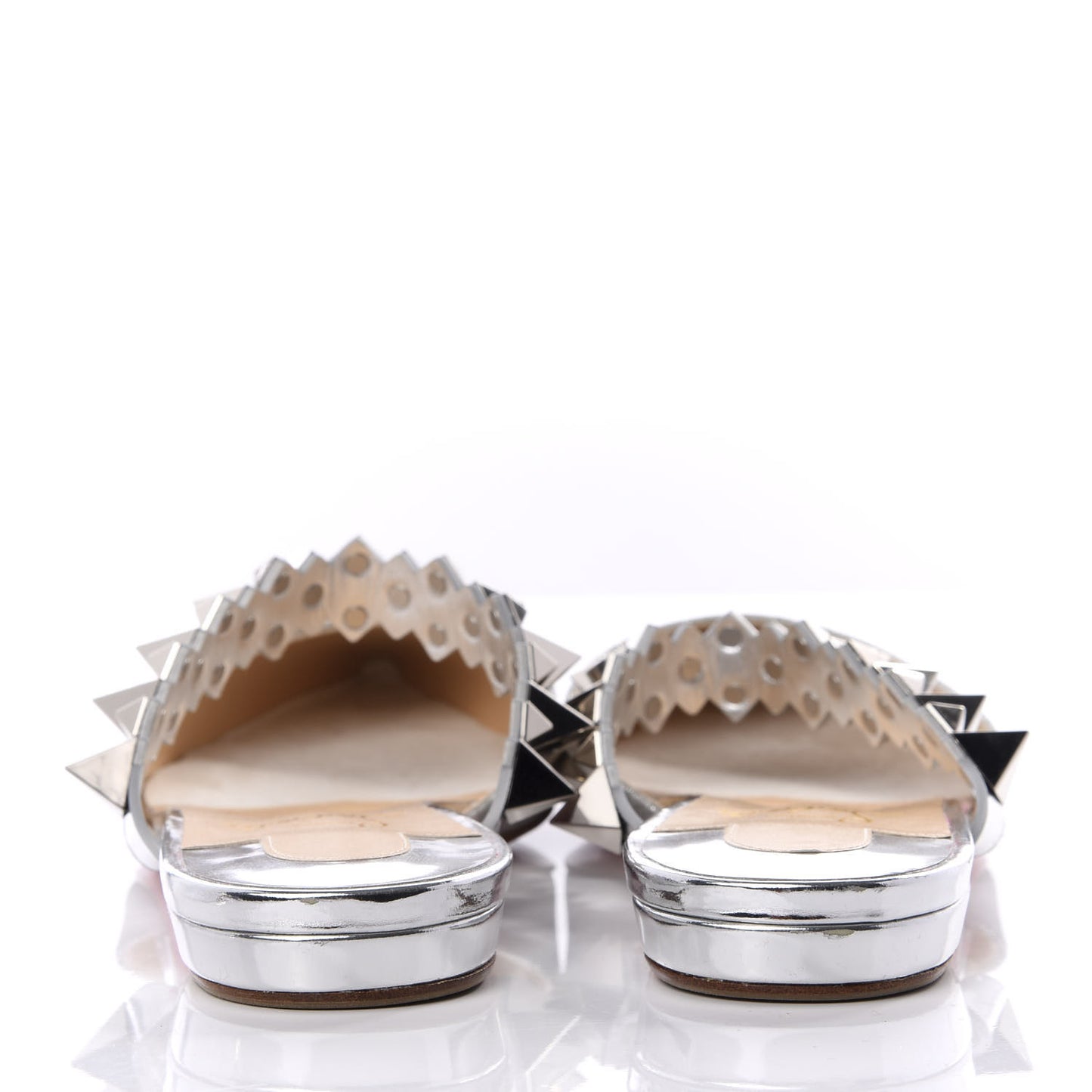 Mini Glitter Planet Choc Flat Mules 37.5 Silver