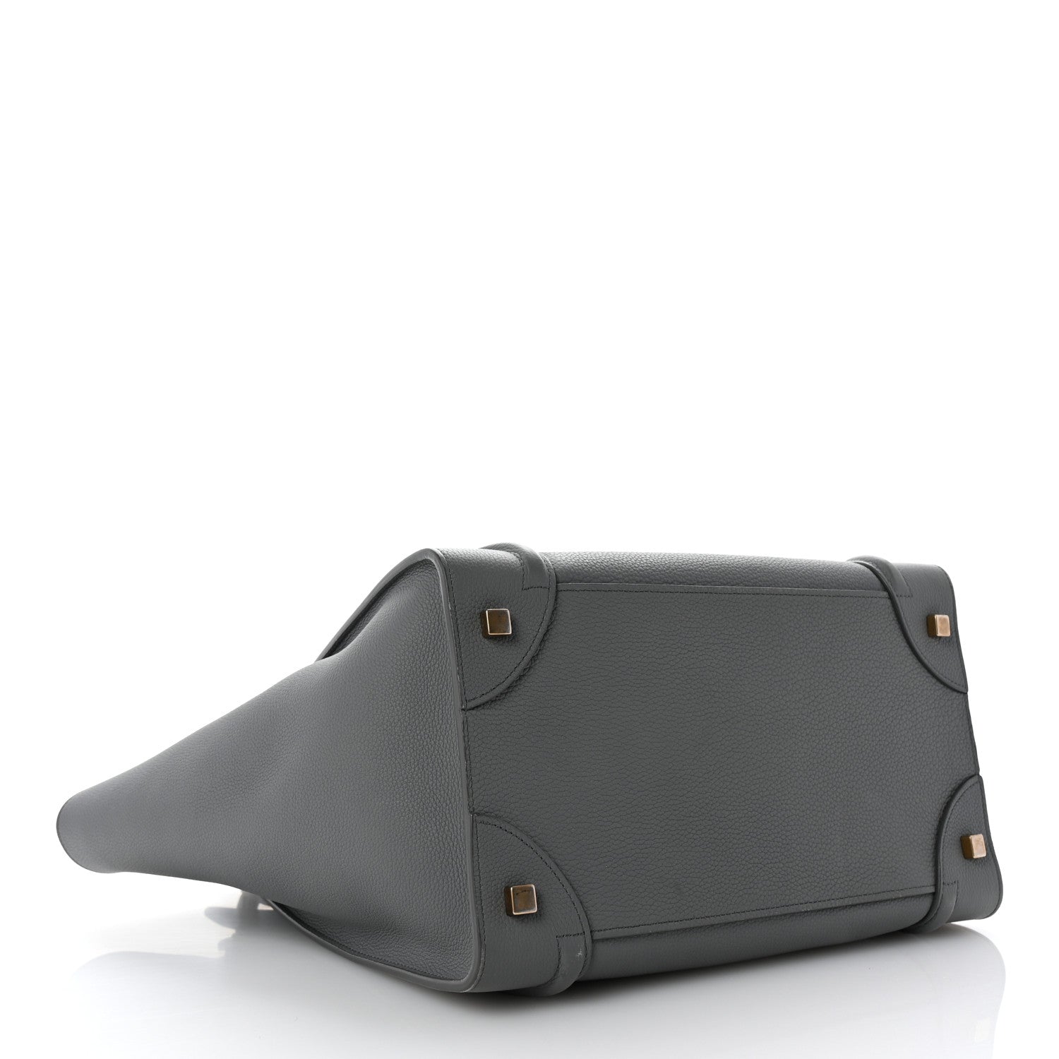 Celine Drummed Calfskin Mini Luggage Kohl 4 of 10