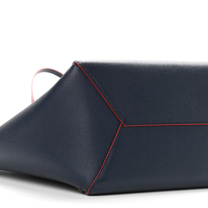 Louis Vuitton Calfskin Braided Lockme Cabas Marine Rouge 8 of 9