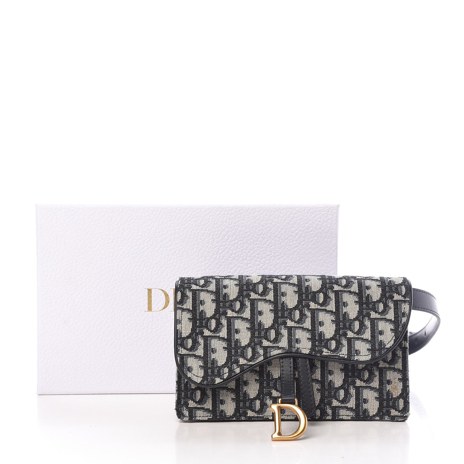 Christian Dior Oblique Saddle Belt Bag Blue 12 of 12
