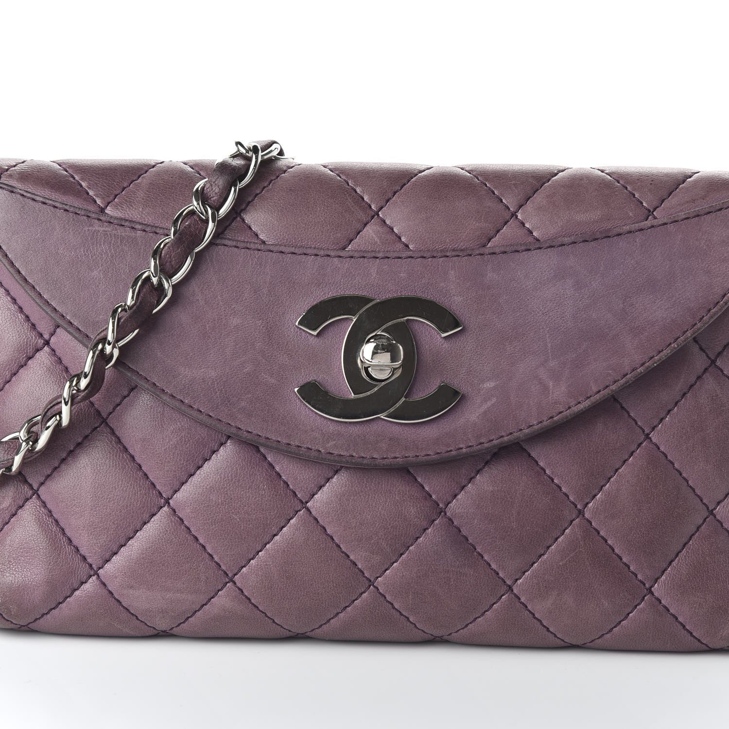 Chanel Lambskin Quilted Small Single Flap Bag Purple 10 of 13