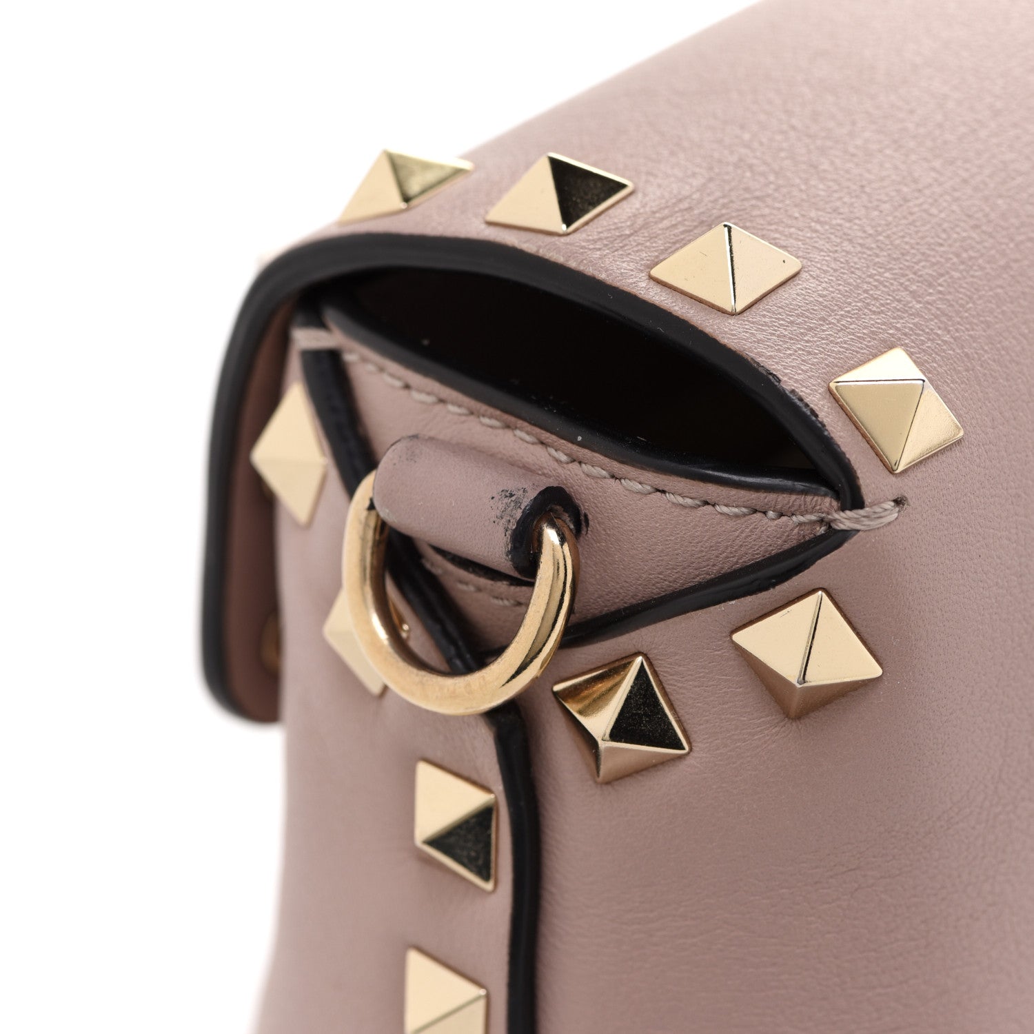 Valentino Garavani Calfskin Mini Rockstud Crossbody Bag Poudre 11 of 13