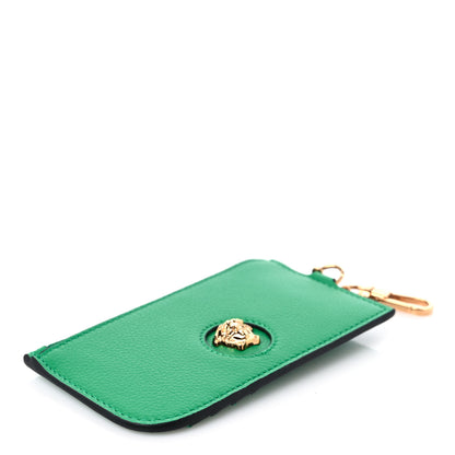 Versace Grained Calfskin Medusa Key Pouch Green 4 of 7