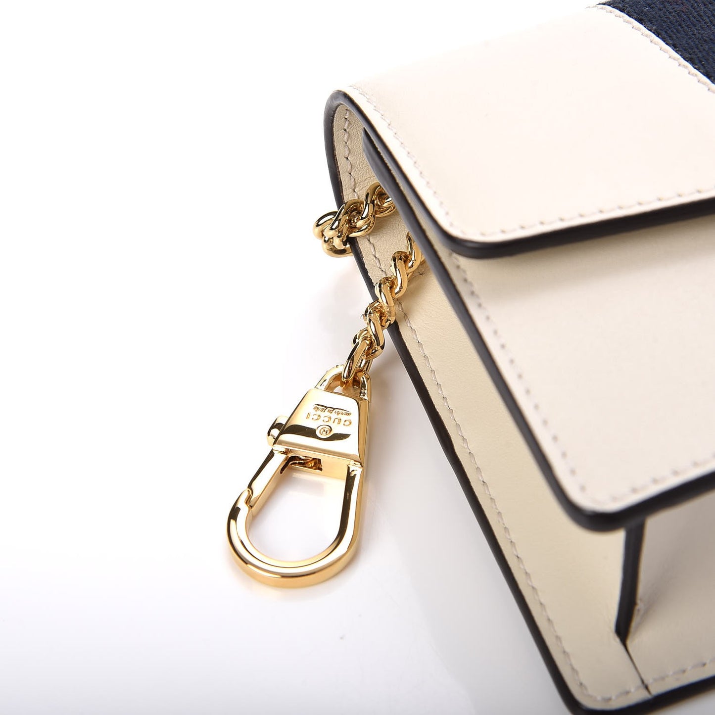 Calfskin Super Mini Sylvie Chain Shoulder Bag White