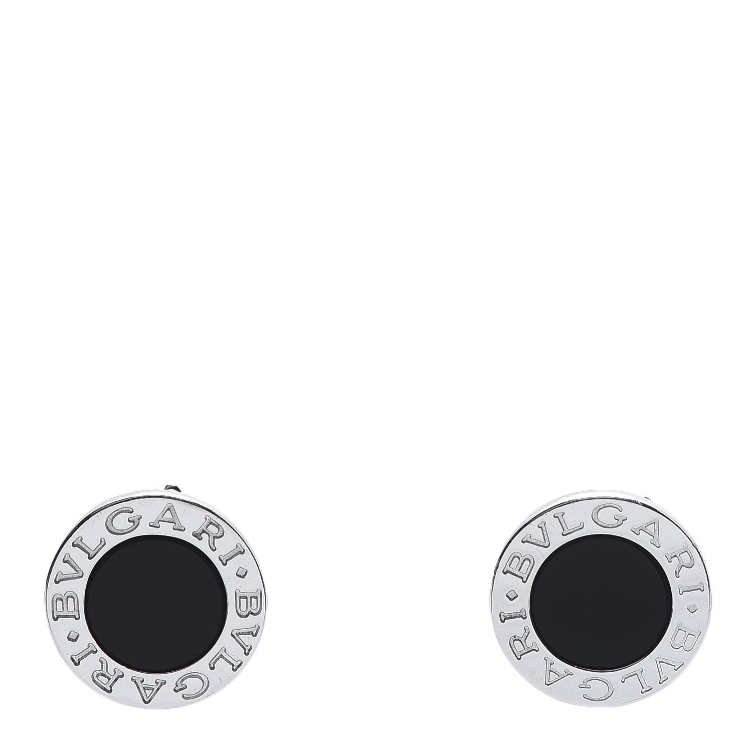Bulgari 18K White Gold Black Onyx BVLGARI BVLGARI Stud Earrings 2 of 10