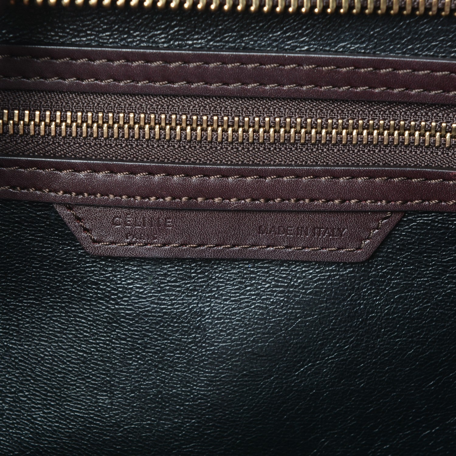 Celine Smooth Calfskin Suede Mini Tri-Color Luggage Burgundy 5 of 6