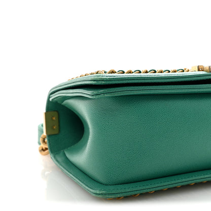 Chanel Caviar Quilted Chain Around Medium Boy Flap Green 16 of 19