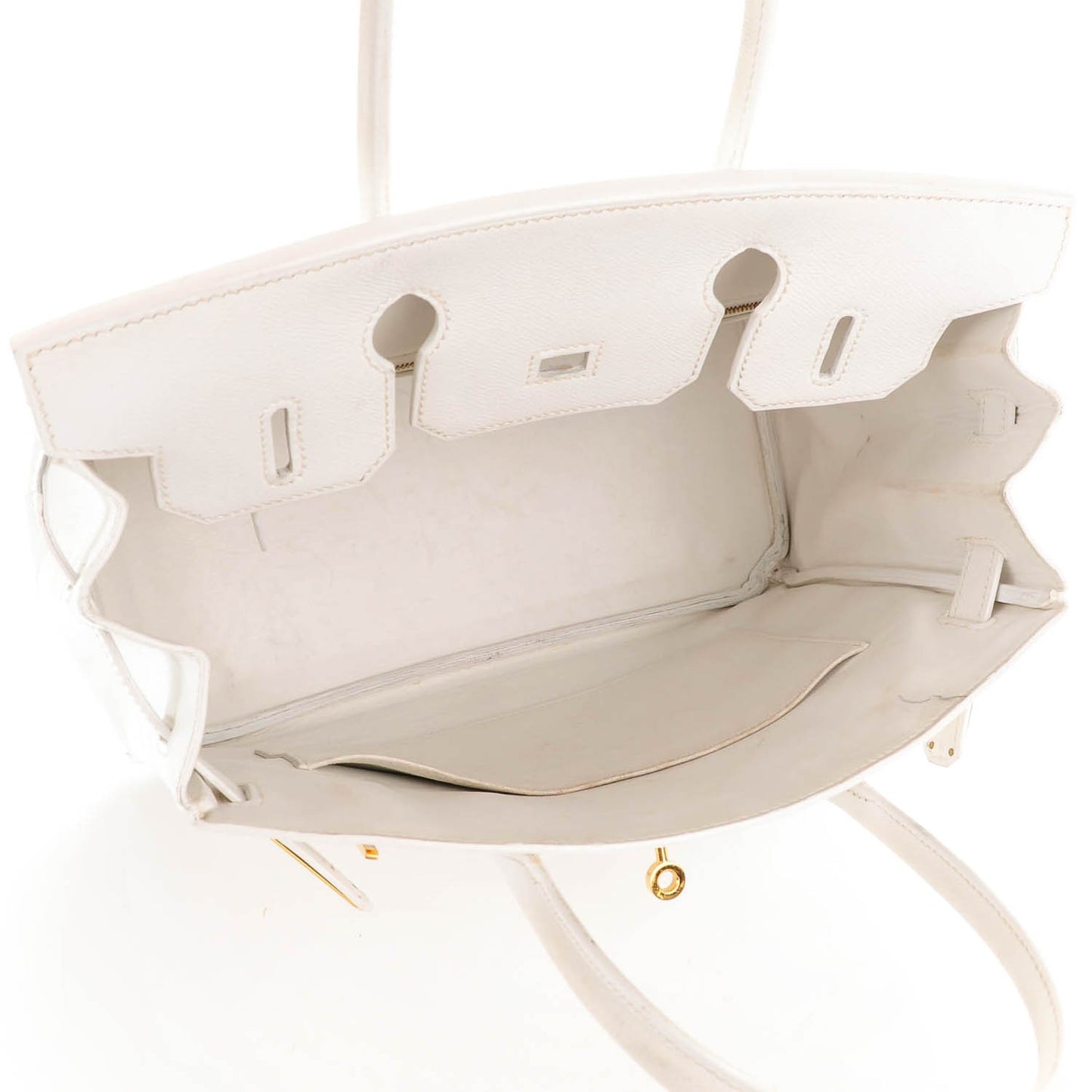 Epsom Birkin 30 White
