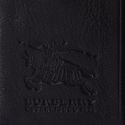 Burberry Calfskin Nova Check Compact Wallet Black 7 of 8