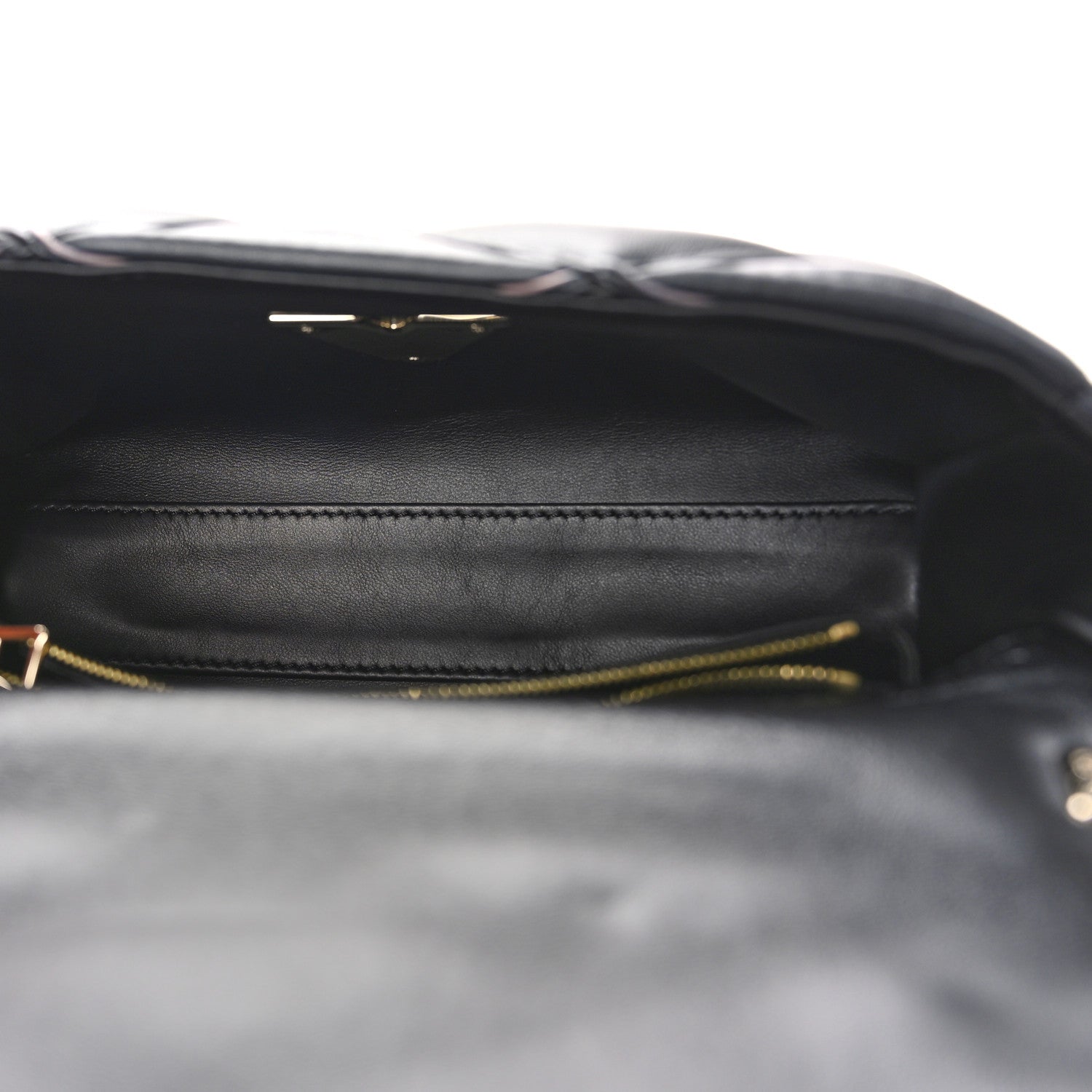 Louis Vuitton Lambskin Malletage Top Handle GO-14 MM Black Pink 6 of 9