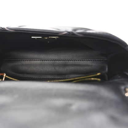 Louis Vuitton Lambskin Malletage Top Handle GO-14 MM Black Pink 6 of 9