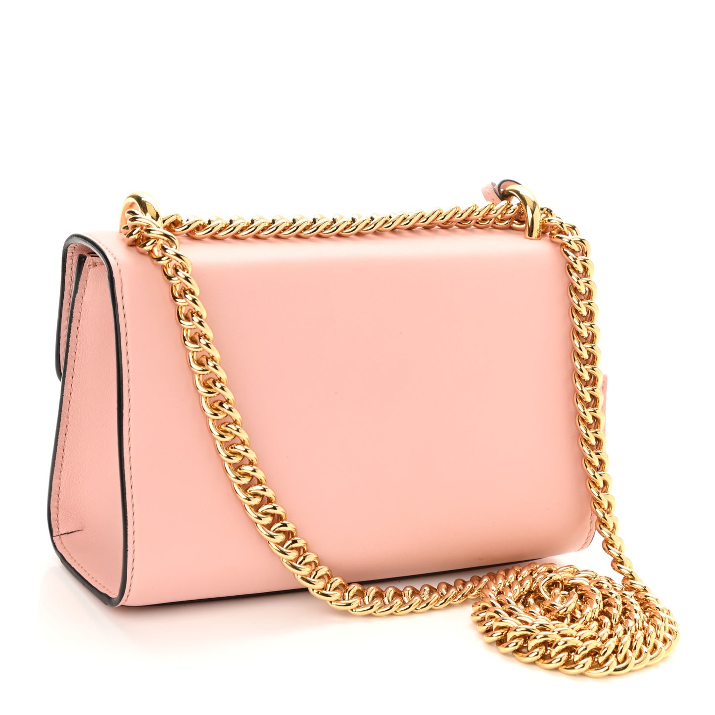 Calfskin Crystal Star Embroidered Small Padlock Shoulder Bag Perfect Pink Multicolor