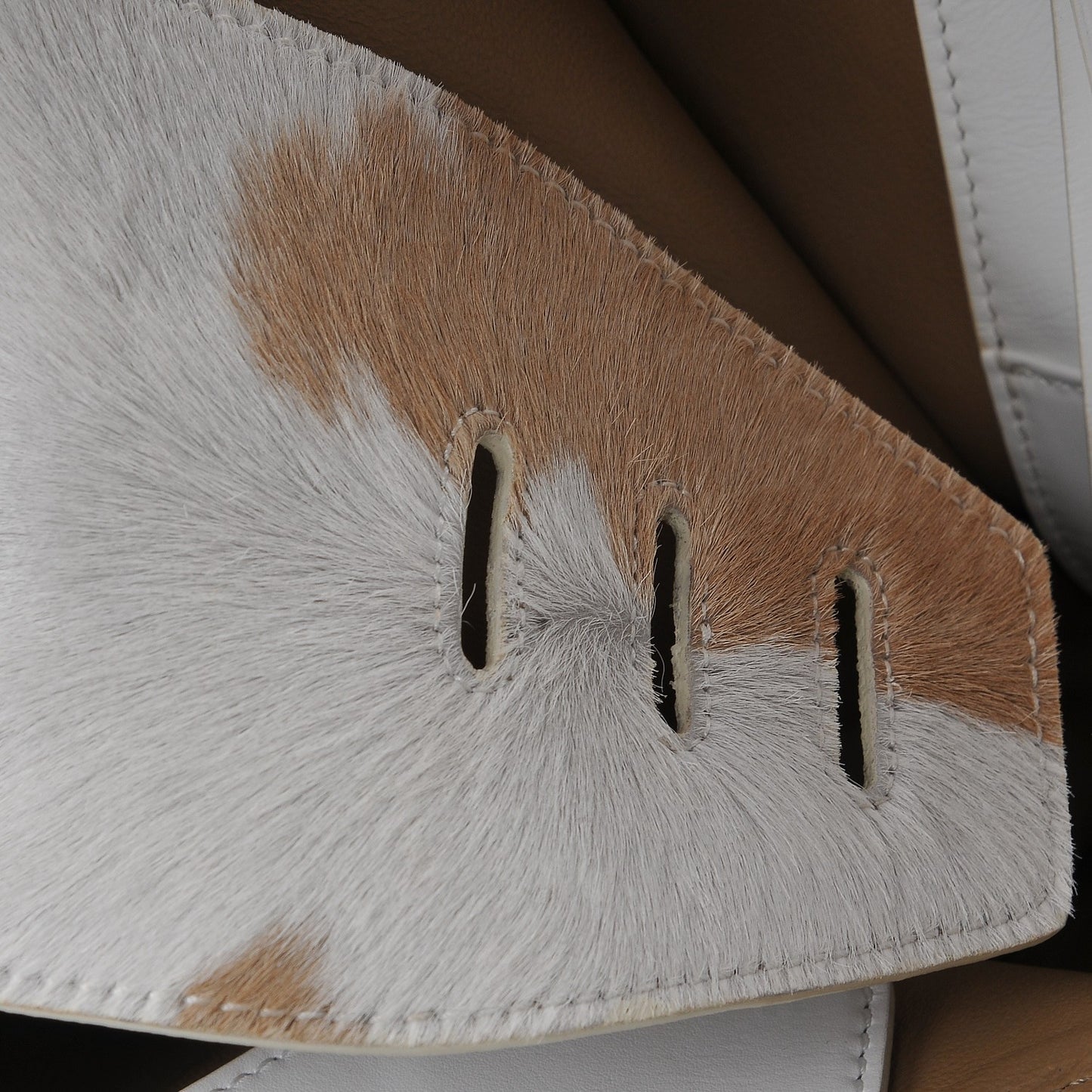 Smooth Calfskin Pony Hair Medium Tie Knot Tote Natural