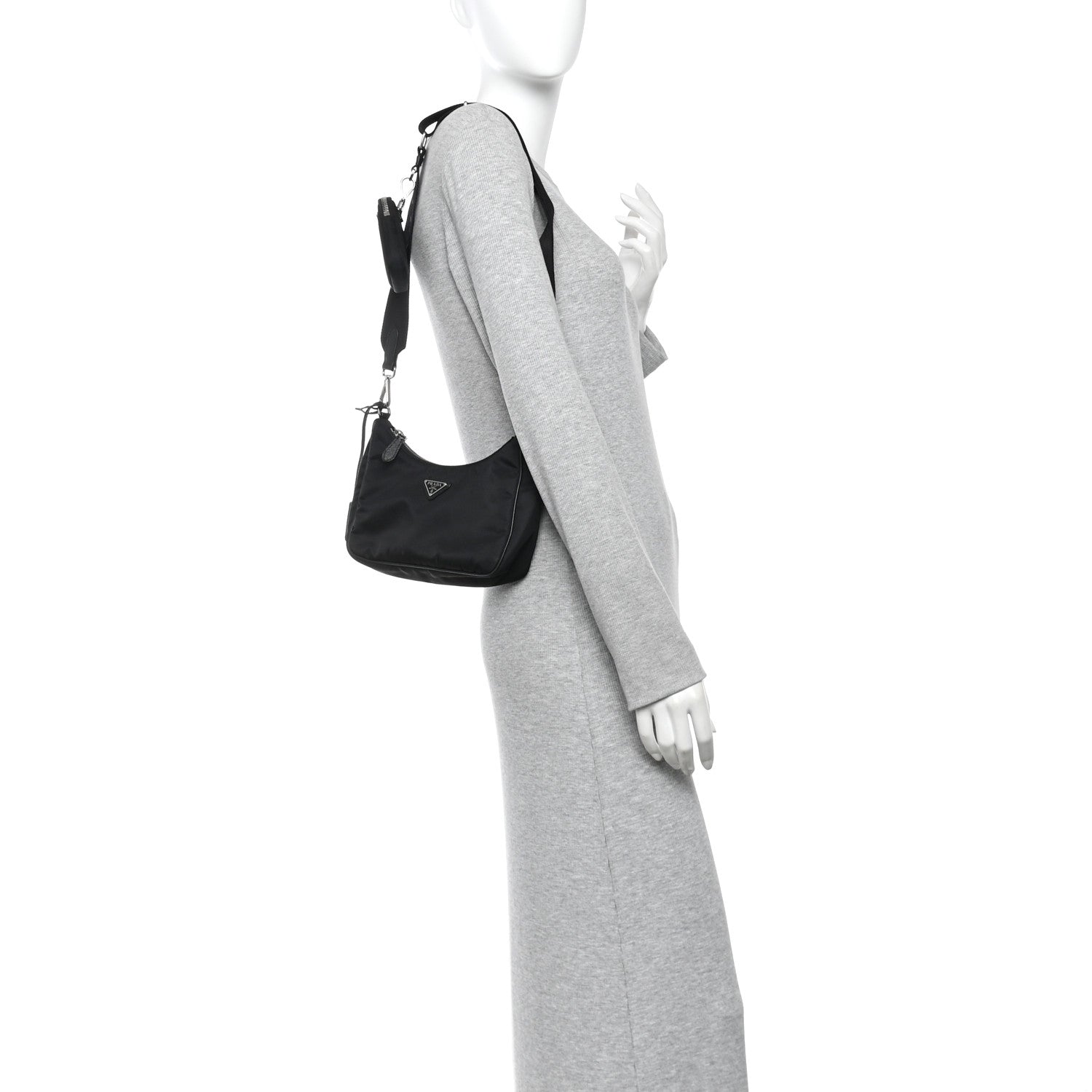 Prada Nylon Re-Edition 2005 Shoulder Bag Black 2 of 10