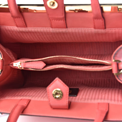 Fendi Vitello Elite Flamingo Petite 2Jours Tote Rosa Exstasy 5 of 17