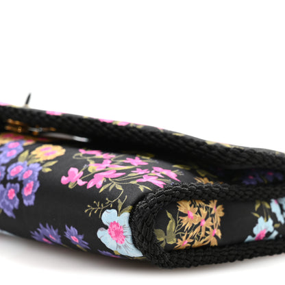 Valentino Garavani Moire Papier Floral Fabric Small DeVain Shoulder Bag Black Multicolor 9 of 9