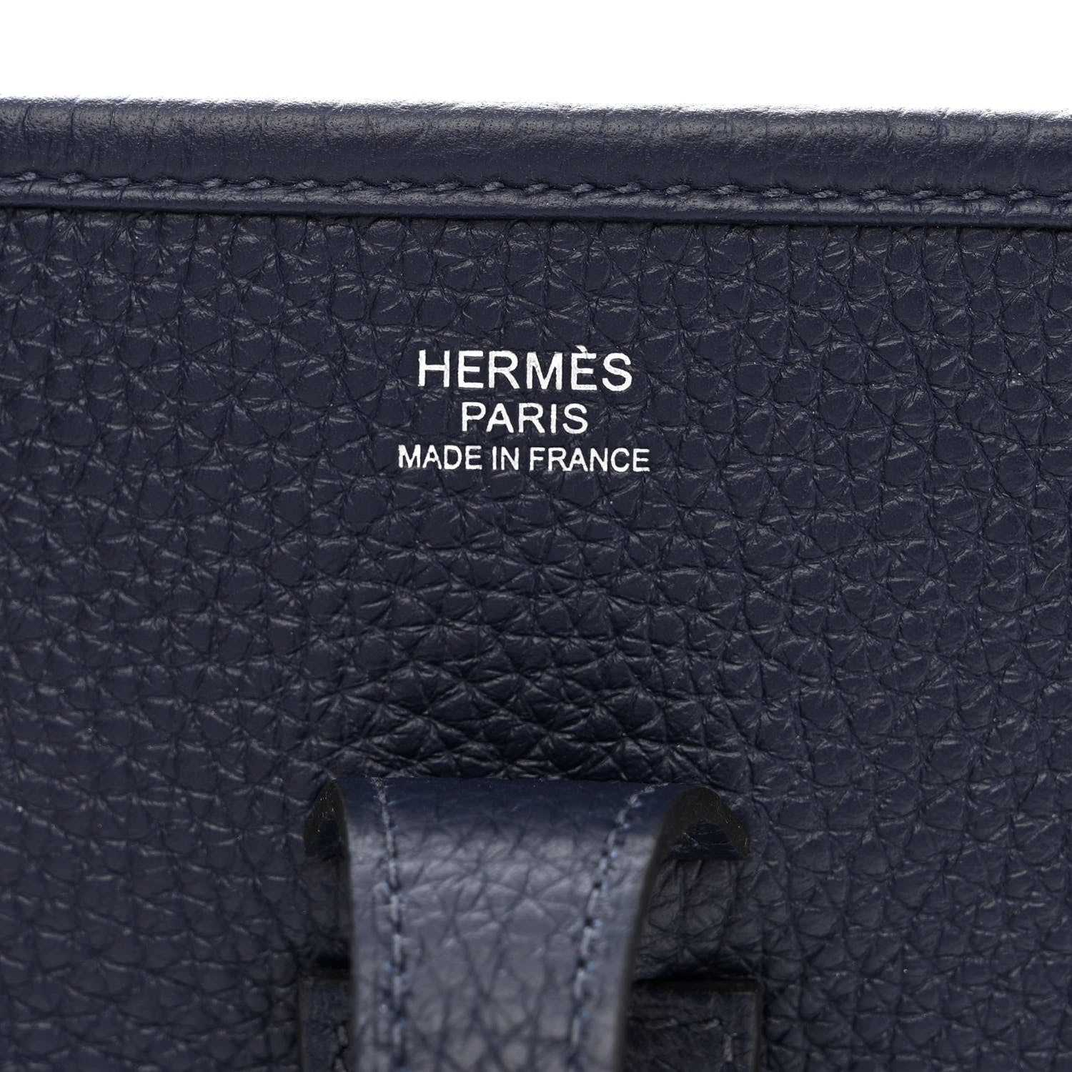 Hermes Taurillon Clemence Quadrille Evelyne III PM Bleu Nuit Bleu Saphir Anemone Capucine 6 of 11