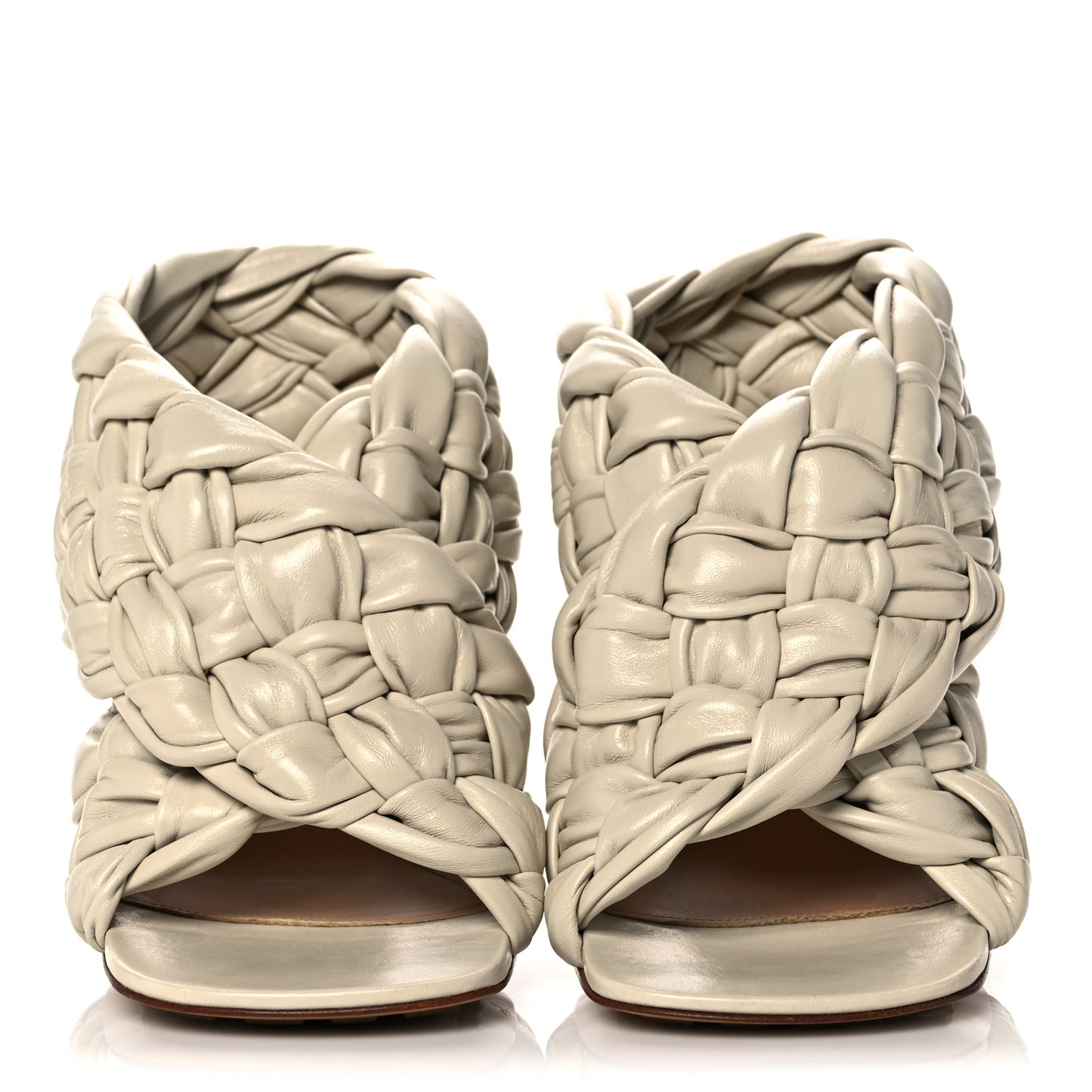 Shiny Nappa Intrecciato The Board Sandals 38 Wax