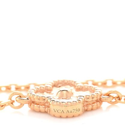 Van Cleef & Arpels 18K Rose Gold 16 Motifs Sweet Alhambra Necklace 5 of 5