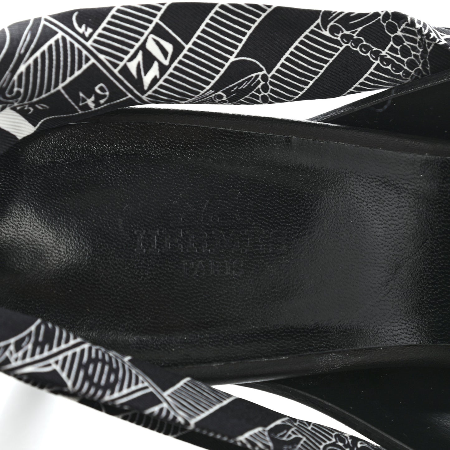 Calfskin Silk Torsade Sandals 38 Black